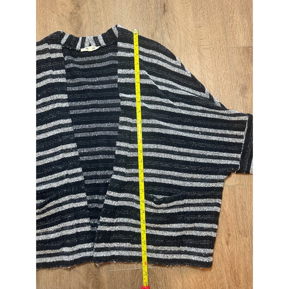 Madewell Black &‎ White Stripe Dolman Sleeve Drapey Cardigan XS/S Oversized - Picture 8 of 9